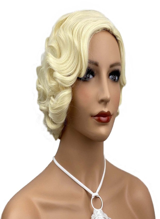 ايمول شعر مستعار قصير مجعد من Aimole Finger Wave للنساء، مستوحى من عشرينيات القرن الماضي، مناسب لحفلات التنكر والهالوين والارتداء اليومي (لون أشقر 613). - Image 2